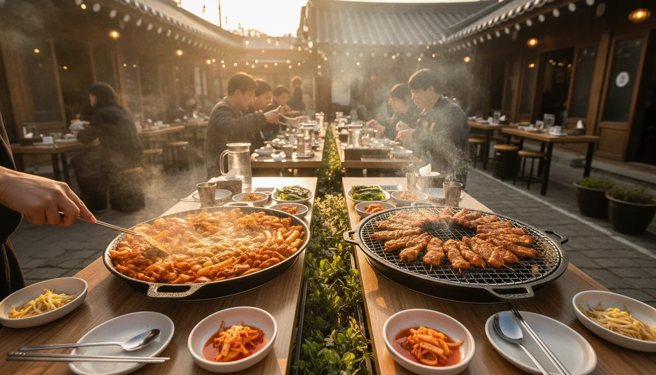 춘천 닭갈비 양대 산맥: 철판 vs 숯불, 당신의 선택은?